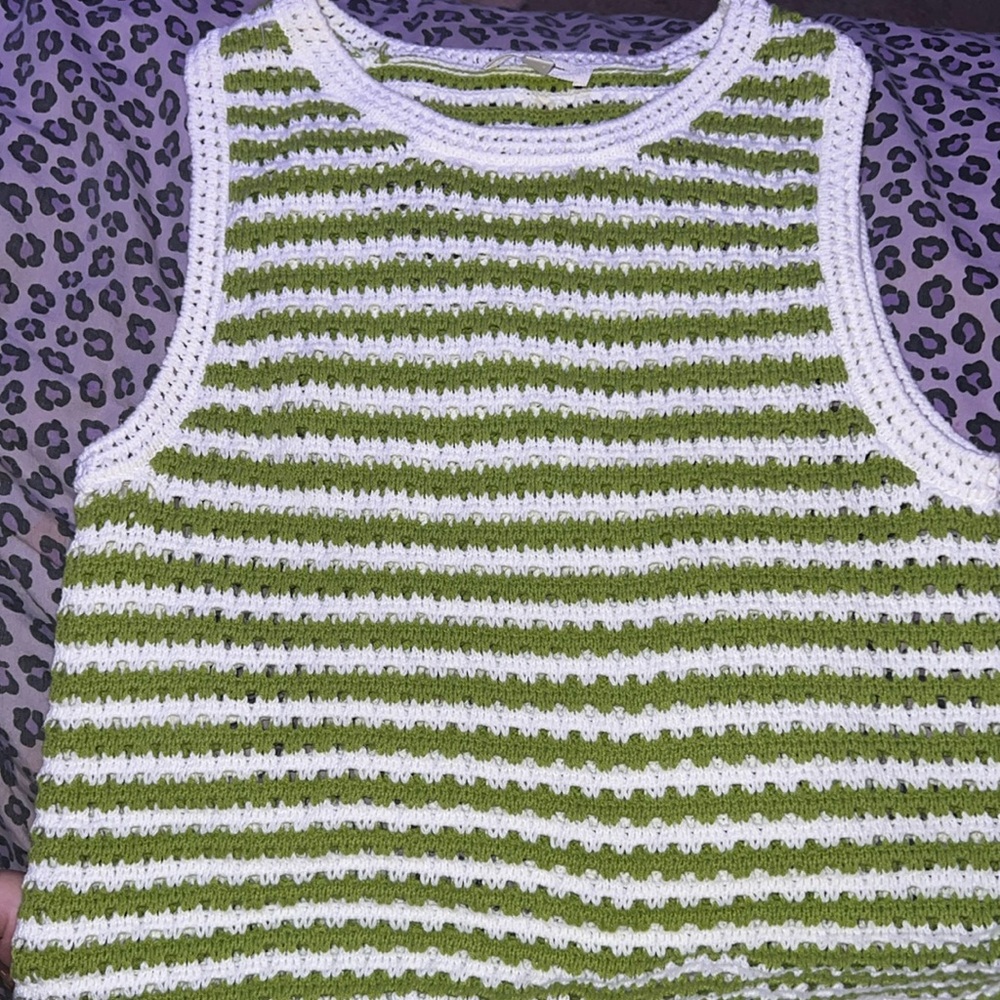 Jessica Simpson crocheted sweater vest